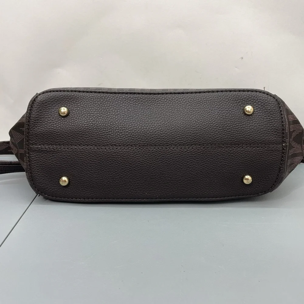 MKF Collection by Mia K Signature Fula Tote Bag Satchel Crossbody Brown